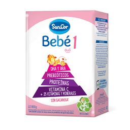 Leche Infantil Polvo Sancor Bebé 1 Sabor Original 0 a 6 Meses x 800 g