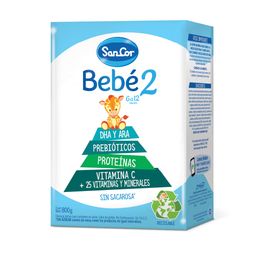 Leche Infantil Polvo Sancor Bebé 2 Sabor Original 6 a 12 Meses x 800 g