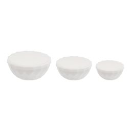 Set De 3 Bowls Con Tapa Blanco Simplicity Hogar