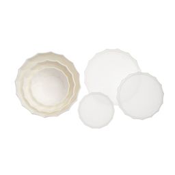 Set De 3 Bowls Con Tapa Blanco Simplicity Hogar