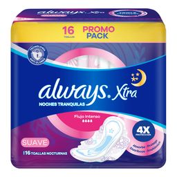 Toalla Femenina Always Protección Noche Suave x 16 un