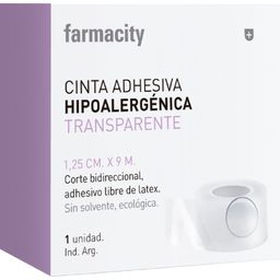 Cinta Adhesiva Farmacity Hipoalergénica Transparente 1,25 cm x 9 m