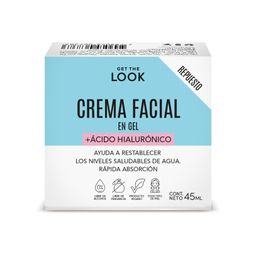 Repuesto para Crema Facial en Gel Get The Look con Ácido Hialurónico x 45 ml