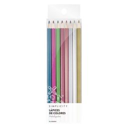 Lapices Metalizados Simplicity de Colores x 8 un