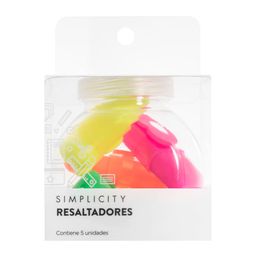 Resaltadores Simplicity Frasco x 5 un