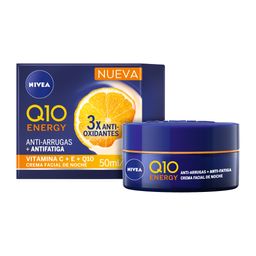 Crema Facial Nivea Q10 Energy de Noche Antiarrugas x 50 ml