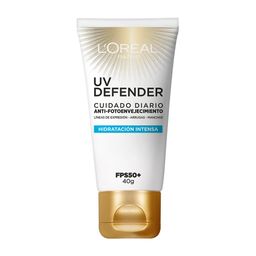 Protector Solar L'Oréal Paris UV Defender FPS50+ Hidratación Intensa x 40 g