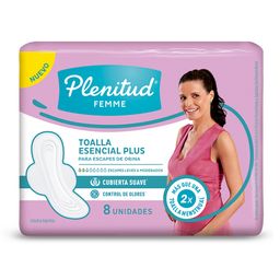 Toallas para Incontinencia Plenitud Femme Normal Plus x 8 un