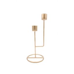 Candelabro Metal Simplicity Deco Mediano Dorado