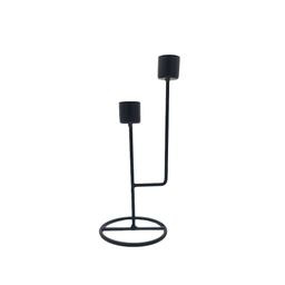 Candelabro Metal Simplicity Deco Mediano Negro