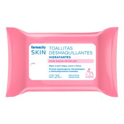 Toallitas Desmaquillantes Farmacity Skin con Agua Micelar x 25 un