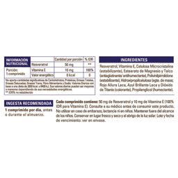 Suplemento Dietario Pure Wellness Resveratrol Vid 500 mg x 60 Comprimidos