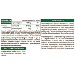 Suplemento Dietario Wellness Spirulina Pure x 500 g x 60 un