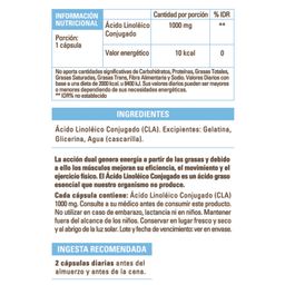 Suplemento Dietario Pure Wellness CLA 1000 mg x 60 cápsulas blandas