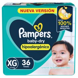 Pañales Pampers Baby Dry Hipoalergénico