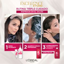 Kit Tintura Excellence Creme Triple Cuidado x 47 g