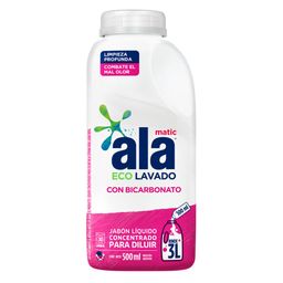 Jabón Líquido Ala con Bicarbonato Concentrado Diluible x 500 ml