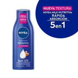 Crema Corporal Hidratante Nivea Milk Nutritiva 5 en 1 para Piel Extra Seca x 400 ml