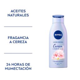 Loción Corporal Nivea Cereza y Aceite de Jojoba para Piel Normal a Seca x 400 ml