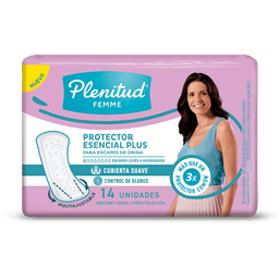 Protectores para Incontinencia Plenitud Femme Esencial Plus x 14 un