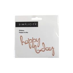 Globo Happy Birthday Simplicity Rose Gold