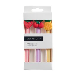 Set Lapiceras Frutas Simplicity x 3 un