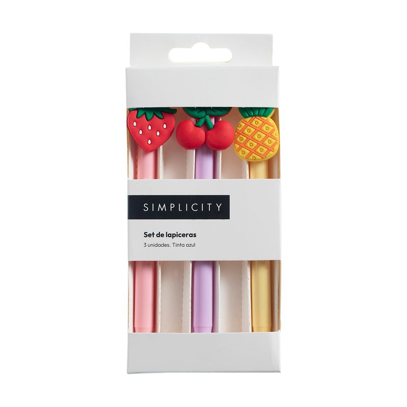 set-lapiceras-frutas-simplicity-x-3-un