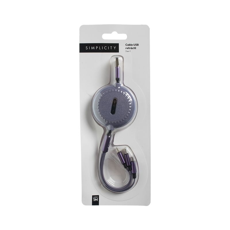 cable-usb-retractil-simplicity-lila-3-en-1