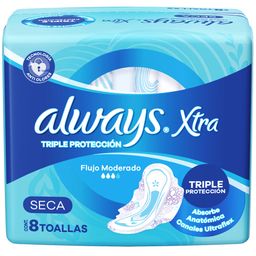 Toalla Femenina Always Triple Protección Día Seca x 8 un