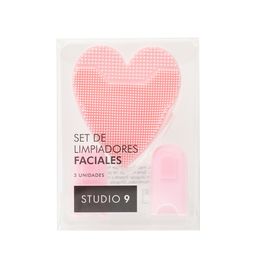 Set de Limpiadores Faciales Studio 9 Cute Corazón x 3 un