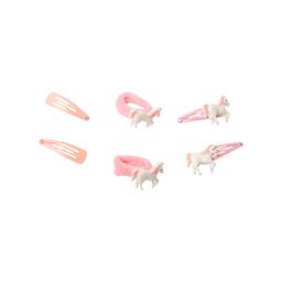 Set de Hebillas y Gomitas Elásticas Unicornio Wav Fun Kids x 6 un