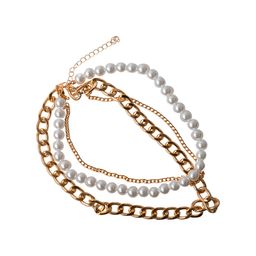 Set de Collares Wav Cadena y Perlas x 3 un