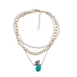 Set de Collares Wav Cadenas y Caracoles Y2K