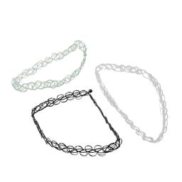 Set de Collares Chocker Tattoo Wav Negro y Blanco x 3 un