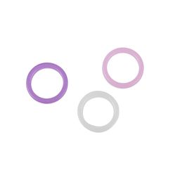 Set de Anillos Wav de Pasta Lilas x 3 un