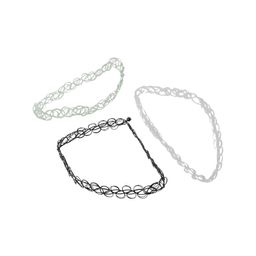 Set de Collares Chocker Tattoo Wav Negro y Blanco x 3 un