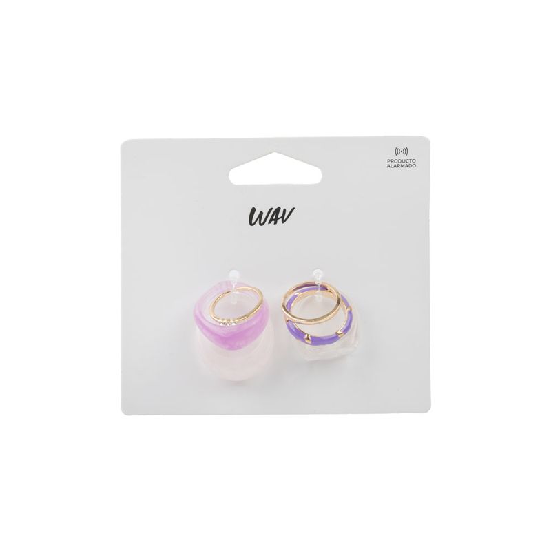 set-de-anillos-wav-de-pasta-lila-y-dorados-x-6-un