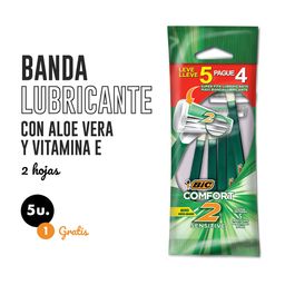 Máquina para Afeitar Bic Comfort Sensitive x 5 un