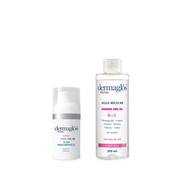 Combo Facial Dermaglós Agua Micelar x 200 ml + Sérum Ácido Hialurónico x 30 ml