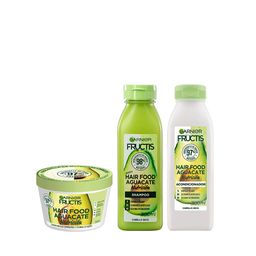 Combo Fructis Hair Food Nutricion Palta Shampoo x 300 ml +  Acondicionador x 300 ml + Mascarilla x 350 ml