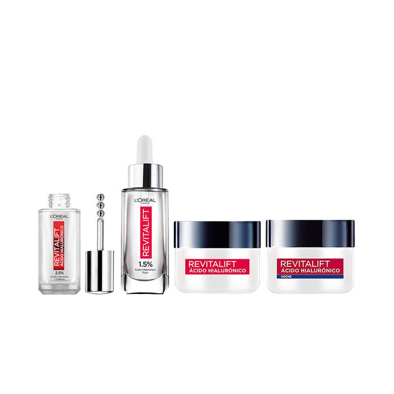 kit-completo-hidratacion-y-tratamiento-loreal-paris-serum-ojos-serum-rostro-crema-dia-y-crema-noche