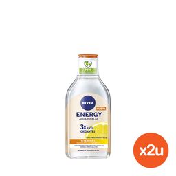 Combo Nivea Energy Vitamina C Agua Micelar para Todo Tipo de Piel x 400 ml x 2 un