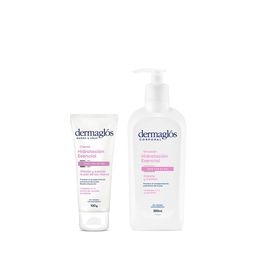 Combo Dermaglós Emulsión Corporal Hidratación Profunda x 300 ml + Crema para Manos Suavizante Hidratante FPS +15 x 120 g