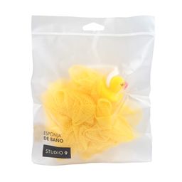 Esponja de Baño Studio 9 Pato Pompón Amarillo