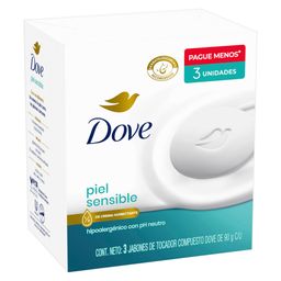 Pack Jabón Dove Piel Sensible x 3 un x 90 g c/u