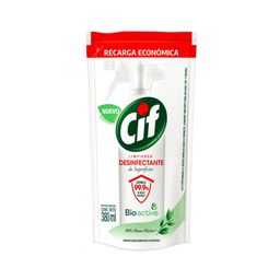 Limpiador Desinfectante de Superficies Cif Repuesto x 380 ml