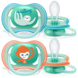 Chupetes Avent Verde Ultra Air Deco + 18 Meses x 2 un