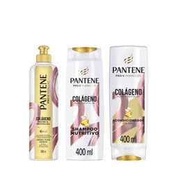 Combo Pantene Pro-V Miracles Colágeno Shampoo + Acondicionador + Crema para Peinar