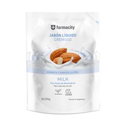 Jabón Líquido Farmacity Cremoso Milk Repuesto x 220 ml