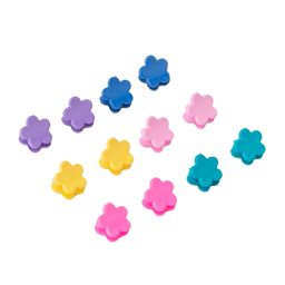 Set de Mini Broches Wav Kids Flores Con Glitter x 12 un